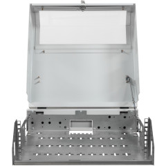 Шкаф коммутационный NTSS (NTSS-SOHO5U) настенный 5U 520x140мм пер.дв.стекл несъемн.бок.пан. 80кг белый 11кг 480мм IP20 металл