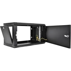 Шкаф коммутационный ЦМО ШРН-Эконом (ШРН-Э-6.650.1-9005) настенный 6U 600x650мм пер.дв.металл 65кг серый 600мм 16.2кг 180град. 342мм IP20 металл