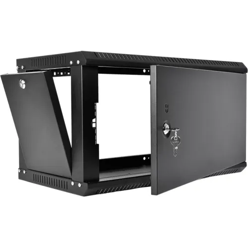 Шкаф коммутационный ЦМО ШРН-Эконом (ШРН-Э-9.650.1-9005) настенный 9U 600x650мм пер.дв.стал.лист 65кг черный 600мм 20.3кг 180град. 480мм IP20 металл