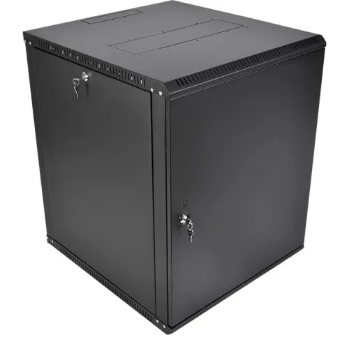 Шкаф коммутационный ЦМО ШРН-Эконом (ШРН-Э-15.350.1-9005) настенный 15U 600x350мм пер.дв.металл 85кг черный 300мм 18.09кг 180град. 742мм IP20 металл