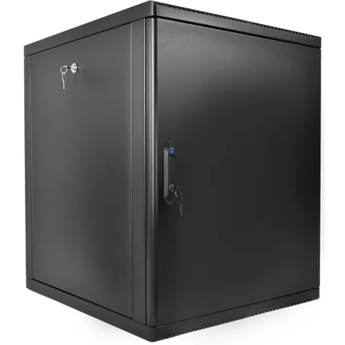 Шкаф коммутационный ЦМО (ШРН-М-12.500.1-9005) настенный 12U 600x456мм пер.дв.металл 130кг черный 456мм 20.9кг 180град. 610мм IP20 сталь