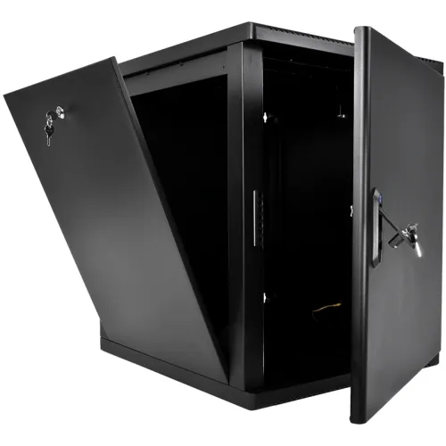 Шкаф коммутационный ЦМО (ШРН-М-15.500.1-9005) настенный 15U 600x520мм пер.дв.металл 130кг черный 456мм 23.94кг 180град. 745мм IP20 сталь