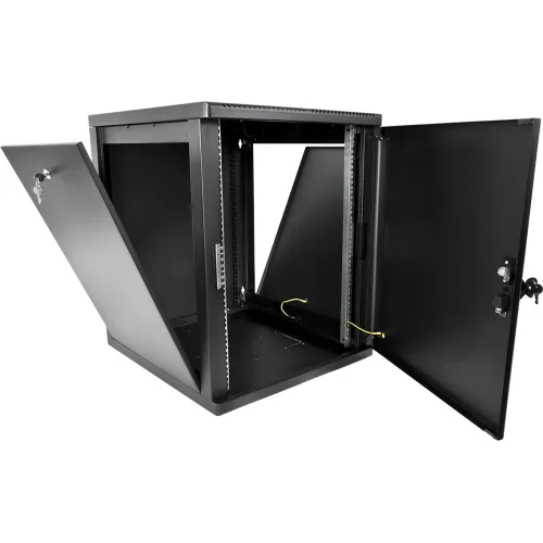 Шкаф коммутационный ЦМО (ШРН-М-15.500.1-9005) настенный 15U 600x520мм пер.дв.металл 130кг черный 456мм 23.94кг 180град. 745мм IP20 сталь