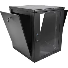 Шкаф коммутационный ЦМО (ШРН-М-15.650-9005) настенный 15U 600x650мм пер.дв.стекл 85кг черный 581мм 28.2кг 180град. 745мм IP20 сталь