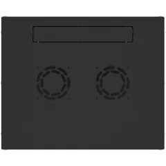 Шкаф коммутационный NTSS Lime (NTSS-WL6U5545GS-BL) настенный 6U 550x450мм пер.дв.стекл несъемн.бок.пан. 30кг черный 370мм 9.6кг 110град. 370мм IP20 сталь