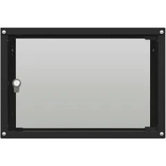 Шкаф коммутационный NTSS Lime (NTSS-WL9U5545GS-BL) настенный 9U 550x450мм пер.дв.стекл несъемн.бок.пан. 30кг черный 370мм 12кг 110град. 500мм IP20 сталь