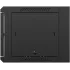 Шкаф коммутационный NTSS (NTSS-W6U6060GS-BL) настенный 6U 570x600мм пер.дв.стекл 60кг черный 500мм 18.8кг 220град. 370мм IP20 сталь