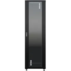 Шкаф коммутационный NTSS Премиум (NTSS-R42U6060GS-BL) напольный 42U 600x600мм пер.дв.стекл металл 900кг черный 510мм 86кг 1987мм IP20 сталь
