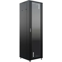 Шкаф коммутационный NTSS Премиум (NTSS-R42U6060GS-BL) напольный 42U 600x600мм пер.дв.стекл металл 900кг черный 510мм 86кг 1987мм IP20 сталь