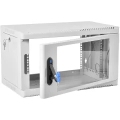 Шкаф коммутационный ЦМО (ШРН-6.350) настенный 6U 600x350мм пер.дв.стекл 200кг серый 300мм 11.43кг 180град. 345мм IP20 металл