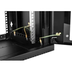 Шкаф коммутационный ЦМО (ШРН-6.650-9005) настенный 6U 600x650мм пер.дв.стекл 200кг черный 600мм 14кг 180град. 346мм IP20 металл