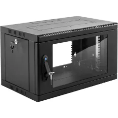 Шкаф коммутационный ЦМО (ШРН-9.350-9005) настенный 9U 600x350мм пер.дв.стекл 200кг черный 300мм 12кг 180град. 479мм IP20 металл