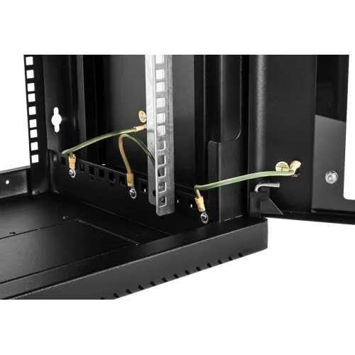 Шкаф коммутационный ЦМО (ШРН-9.350-9005) настенный 9U 600x350мм пер.дв.стекл 200кг черный 300мм 12кг 180град. 479мм IP20 металл