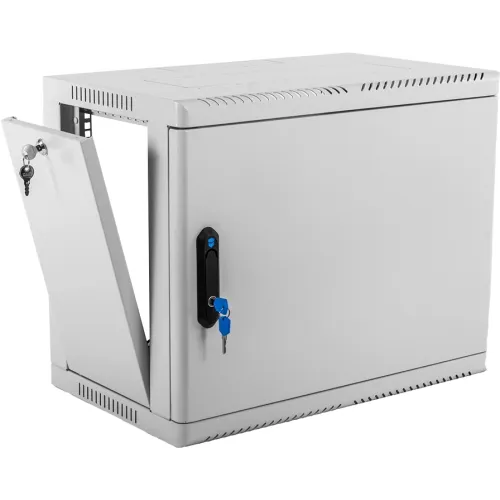 Шкаф коммутационный ЦМО (ШРН-9.350.1) настенный 9U 600x350мм пер.дв.стал.лист 200кг серый 300мм 12кг 180град. 479мм IP20 металл