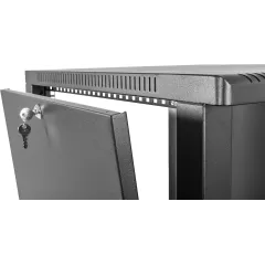 Шкаф коммутационный ЦМО (ШРН-9.350.1-9005) настенный 9U 600x350мм пер.дв.стал.лист 200кг черный 300мм 180град. 479мм IP20 металл