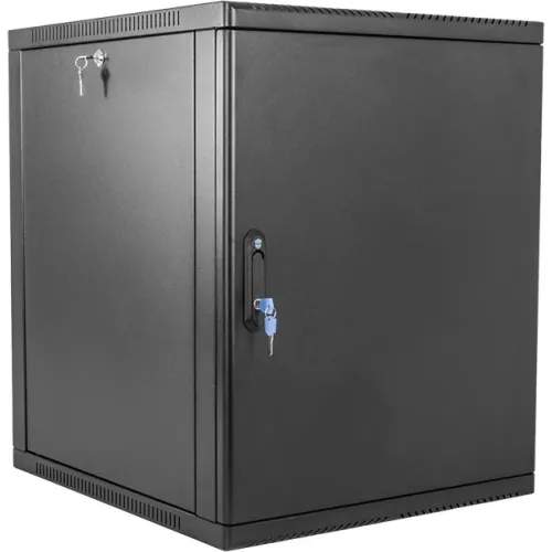 Шкаф коммутационный ЦМО (ШРН-9.350.1-9005) настенный 9U 600x350мм пер.дв.стал.лист 200кг черный 300мм 180град. 479мм IP20 металл