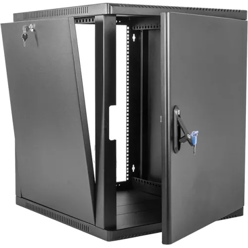 Шкаф коммутационный ЦМО (ШРН-9.350.1-9005) настенный 9U 600x350мм пер.дв.стал.лист 200кг черный 300мм 180град. 479мм IP20 металл
