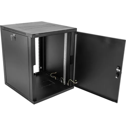 Шкаф коммутационный ЦМО (ШРН-9.350.1-9005) настенный 9U 600x350мм пер.дв.стал.лист 200кг черный 300мм 180град. 479мм IP20 металл