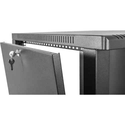 Шкаф коммутационный ЦМО (ШРН-9.500.1-9005) настенный 9U 600x529мм пер.дв.металл 200кг черный 470мм 14кг 180град. 346мм IP20 металл