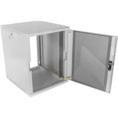 Шкаф коммутационный ЦМО (ШРН-12.500) настенный 12U 600x529мм пер.дв.стекл 200кг серый 470мм 18кг 180град. 612мм металл