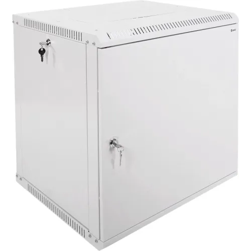 Шкаф коммутационный ЦМО (ШРН-12.500.1) настенный 12U 600x529мм пер.дв.стал.лист 200кг серый 470мм 18кг 180град. 612мм металл