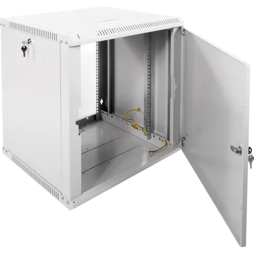 Шкаф коммутационный ЦМО (ШРН-12.500.1) настенный 12U 600x529мм пер.дв.стал.лист 200кг серый 470мм 18кг 180град. 612мм металл