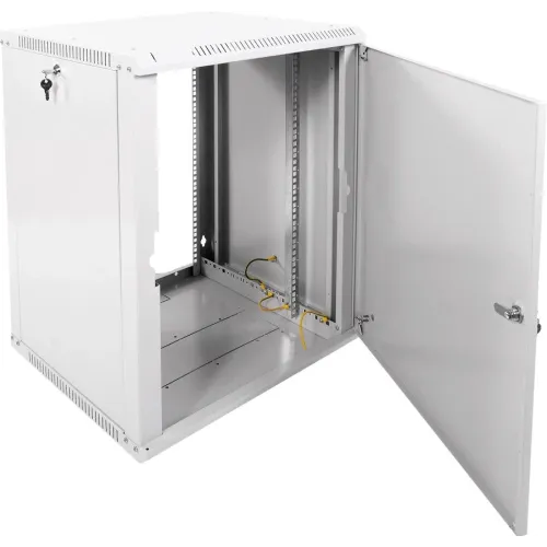 Шкаф коммутационный ЦМО (ШРН-12.500.1) настенный 12U 600x529мм пер.дв.стал.лист 200кг серый 470мм 18кг 180град. 612мм металл