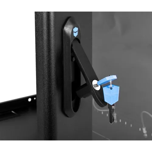 Шкаф коммутационный ЦМО (ШРН-12.650-9005) настенный 12U 600x658мм пер.дв.стекл 200кг черный 600мм 25.11кг 180град. 612мм металл