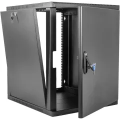 Шкаф коммутационный ЦМО (ШРН-12.650.1-9005) настенный 12U 600x658мм пер.дв.металл 200кг черный 600мм 24кг 180град. 612мм металл