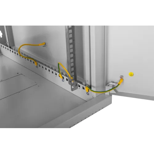 Шкаф коммутационный ЦМО (ШРН-15.500.1) настенный 15U 600x529мм пер.дв.металл 200кг серый 470мм 21кг 180град. 746мм IP20 металл