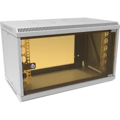 Шкаф коммутационный Suprlan ТВЛ-6U-600-350-СР (05-1060) настенный 6U 600x350мм пер.дв.стекл направл.под закл.гайки 70кг RAL 7035 285мм 13.3кг 360мм металл