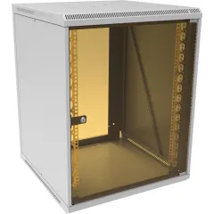 Шкаф коммутационный Suprlan (05-1506) настенный 15U 600x600мм пер.дв.стекл направл.под закл.гайки 70кг светло-серый 535мм 29.7кг 750мм металл