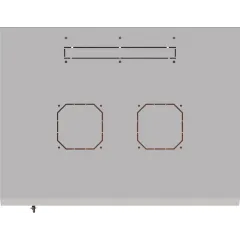 Шкаф коммутационный Suprlan (05-1506) настенный 15U 600x600мм пер.дв.стекл направл.под закл.гайки 70кг светло-серый 535мм 29.7кг 750мм металл