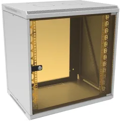 Шкаф коммутационный Suprlan (05-1203) настенный 12U 600x450мм пер.дв.стекл направл.под закл.гайки 70кг светло-серый 385мм 21.94кг 620мм металл