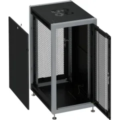 Шкаф коммутационный Sysmatrix (SL 6622.933 ) напольный 22U 600x600мм пер.дв.перфор. задн.дв.перфор. 800кг черный 450мм 51кг 180град. 1100мм IP20 металл