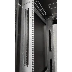 Шкаф серверный ЦМО (ШТК-М-42.8.10-48АА-9005) напольный 42U 800x1050мм пер.дв.перфор. 2 бок.пан. задн.дв.двуст. направл.под закл.гайки 1200кг черный 850мм 151кг 180град. 2048мм IP20 сталь