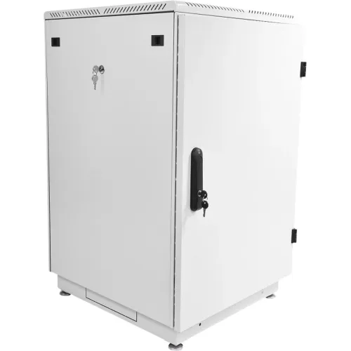 Шкаф коммутационный ЦМО (ШТК-М-24.6.6-3ААА) напольный 24U 600x600мм пер.дв.металл 2 бок.пан. металл 700кг серый 455мм 55кг 180град. 1245мм металл