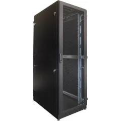 Шкаф серверный ЦМО (ШТК-М-42.8.10-88АА-9005) напольный 42U 800x1000мм пер.дв.перфор. 2 бок.пан. задн.дв.перфор. 1200кг черный 850мм 151кг 180град. 2048мм IP20