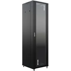 Шкаф коммутационный NTSS Премиум (NTSS-R42U6060GS-1BL) напольный 42U 600x600мм пер.дв.стекл металл 900кг черный 510мм 86кг 1987мм 20 металл