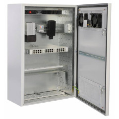 Шкаф коммутационный ЦМО (ШТВ-Н-6.6.3-4ААА) настенный 6U 600x330мм пер.дв.вентил. задн.дв.стал.лист несъемн.бок.пан. 57кг серый 220мм 27кг 400мм IP65 уличный всепогодный