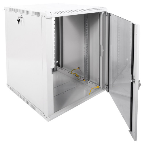 Шкаф коммутационный ЦМО ШРН-ЭКОНОМ (ШРН-Э-15.650) настенный 15U 600x650мм пер.дв.стекл 65кг серый 600мм 26.6кг 180град. 746мм