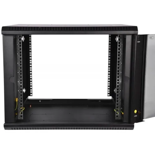 Шкаф коммутационный ЦМО ШРН-ЭКОНОМ (ШРН-Э-12.500-9005) настенный 12U 600x520мм пер.дв.стекл 75кг черный 470мм