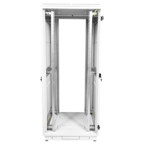 Шкаф коммутационный ЦМО (ШТК-М-42.8.8-44АА) напольный 42U 800x800мм пер.дв.перфор. задн.дв.стал.лист 2 бок.пан. 500кг белый 655мм 117.9кг 180град. 2030мм IP20 металл
