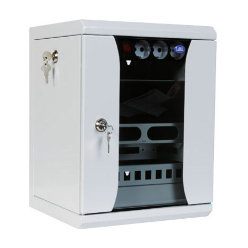 Шкаф коммутационный ЦМО (ШРН-12.255-10) настенный 12U 320x305мм пер.дв.стекл 100кг серый 255мм 10.62кг 180град. 600мм металл