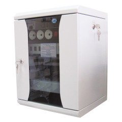 Шкаф коммутационный ЦМО (ШРН-12.255-10) настенный 12U 320x305мм пер.дв.стекл 100кг серый 255мм 10.62кг 180град. 600мм металл