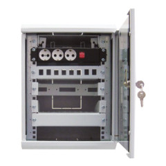 Шкаф коммутационный ЦМО (ШРН-12.255-10) настенный 12U 320x305мм пер.дв.стекл 100кг серый 255мм 10.62кг 180град. 600мм металл