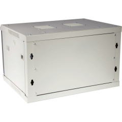 Шкаф коммутационный Lanmaster (TWT-CBWPG-9U-6X6-GY) настенный 9U 600x600мм пер.дв.стекл 60кг серый 502мм