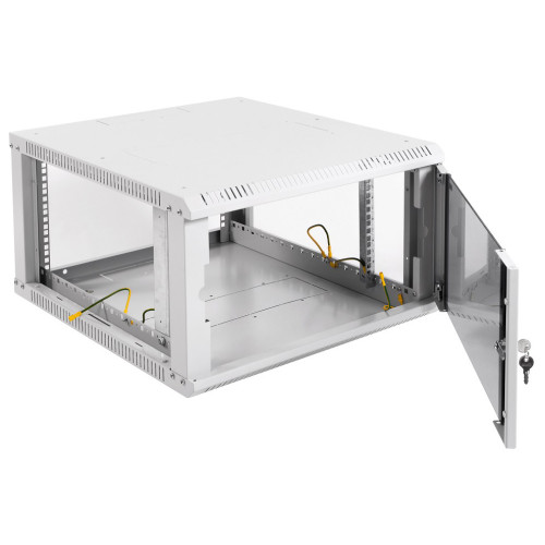 Шкаф коммутационный ЦМО ШРН-ЭКОНОМ (ШРН-Э-6.500) настенный 6U 600x520мм пер.дв.стекл 75кг серый 470мм 14.94кг 345мм