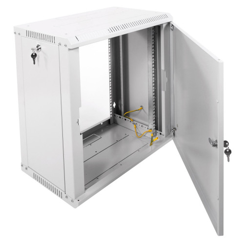 Шкаф коммутационный ЦМО ШРН-Эконом (ШРН-Э-12.500.1) настенный 12U 600x520мм пер.дв.металл 75кг серый 470мм 19.6кг 180град. 608мм