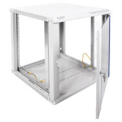 Шкаф коммутационный ЦМО ШРН-ЭКОНОМ (ШРН-Э-12.650) настенный 12U 600x650мм пер.дв.стекл 65кг серый 600мм 23.9кг 180град. 608мм